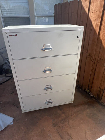 FIREPROOF FILE CABINET 4 DRAWER LATERAL FIRE FILE 22x37x53 (Two)